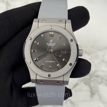 Годинник наручний H u b l o t 5826 Classic Fusion Grey-Silver-Mate 1639 фото