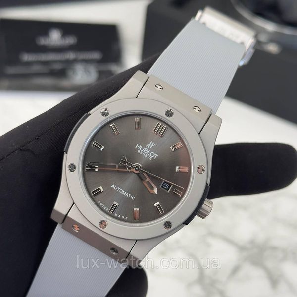 Годинник наручний H u b l o t 5826 Classic Fusion Grey-Silver-Mate 1639 фото