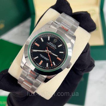 Годинник наручний Rolex Milgauss 41 Silver-Black 1358 фото