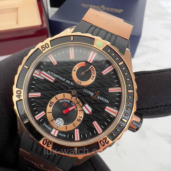 Наручний годинник Ulysse Nardin Maxi Marine Diver Chronometer Black-Gold 1354 фото