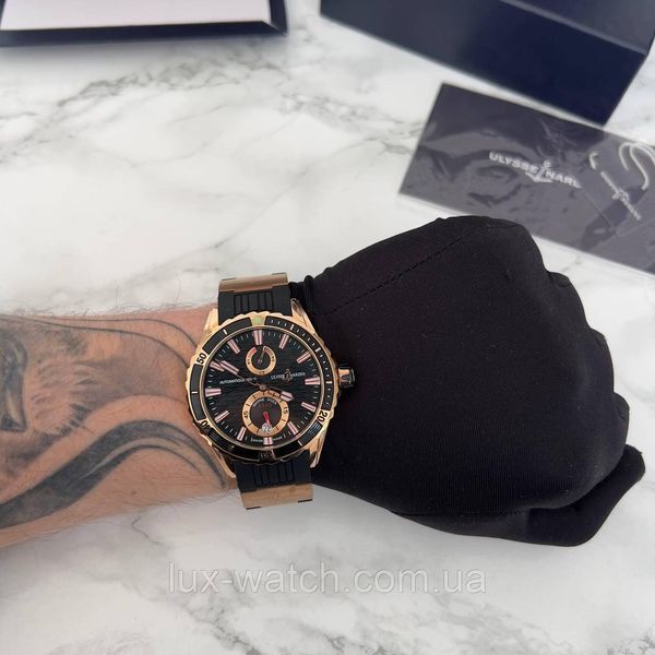 Наручний годинник Ulysse Nardin Maxi Marine Diver Chronometer Black-Gold 1354 фото