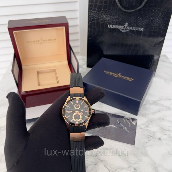 Наручний годинник Ulysse Nardin Maxi Marine Diver Chronometer Black-Gold 1354 фото