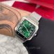 Елегантний наручний годинник Cartier Santos Silver-Green 1586 фото 10