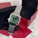 Елегантний наручний годинник Cartier Santos Silver-Green 1586 фото 1