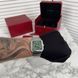 Елегантний наручний годинник Cartier Santos Silver-Green 1586 фото 3