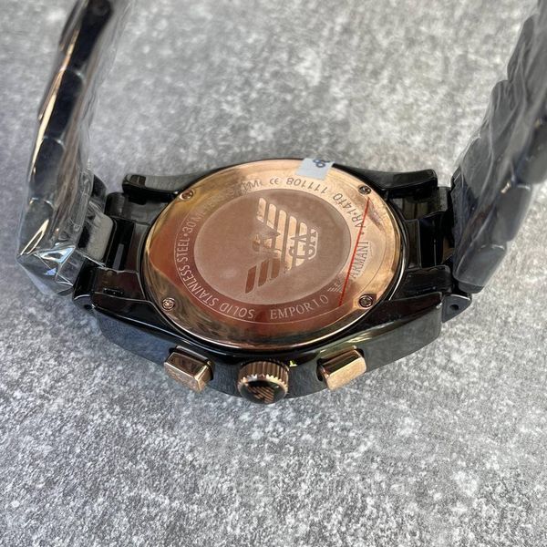 Годинник наручний Emporio Armani AR-1400 Black-Gold 1631 фото