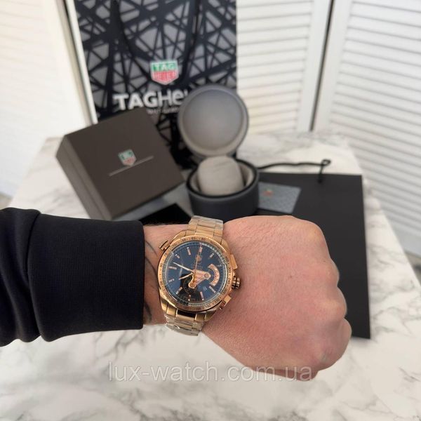 Стильний чоловічий годинник Tag Heuer Grand Carrera Calibre 36 RS Caliper Steel Gold/Black 1480 фото