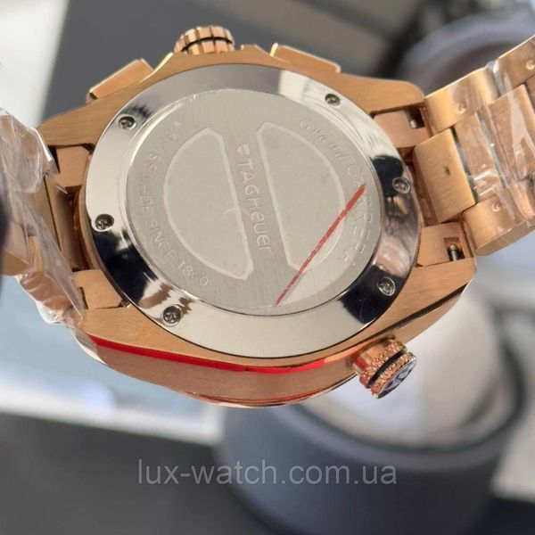 Стильний чоловічий годинник Tag Heuer Grand Carrera Calibre 36 RS Caliper Steel Gold/Black 1480 фото