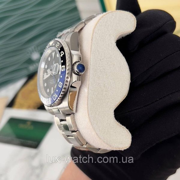 Чоловічий наручний годинник R/o/l/e/x/GMT-Master II Silver-Black/Blue 1322 фото