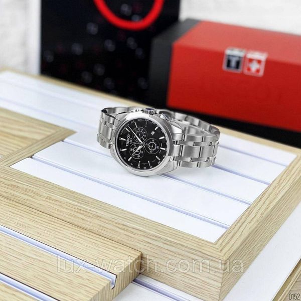 Tissot T-Classic Couturier Chronograph Steel Alt Silver-Black 1022-0152 фото