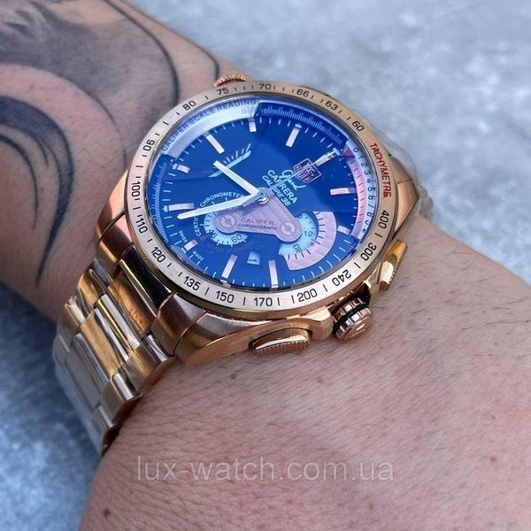 Годинник наручний T a g H e u e r Grand Carrera Calibre 36 RS Steel Gold-Black 2033-0041 фото