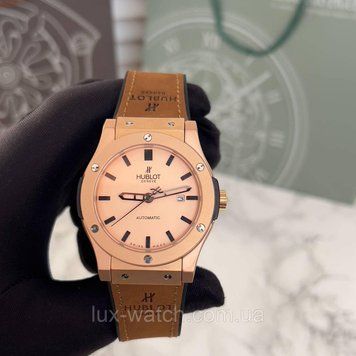 Годинник наручний Hublot Classic Fusion Automatic Gold Mate-Brown 1572 фото
