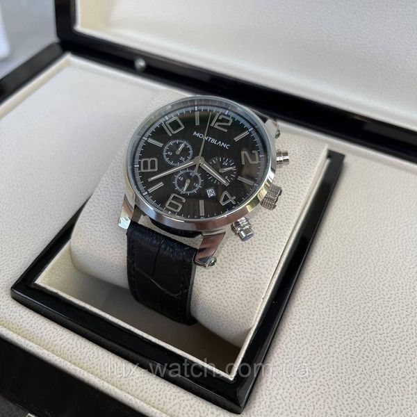 Годинник наручний Montblanc TimeWalker Chronograph Black-Silver-Black 1621 фото