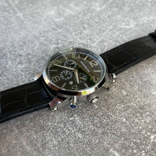 Годинник наручний Montblanc TimeWalker Chronograph Black-Silver-Black 1621 фото