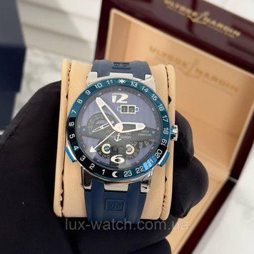 Годинник наручний Ulysse Nardin Executive El Toro GMT Perpetual Silver-Blue 1334 фото