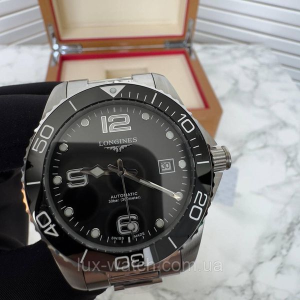 Годинник наручний Longines Hydroconquest Automatic Silver-Black 1332 фото
