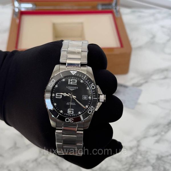 Годинник наручний Longines Hydroconquest Automatic Silver-Black 1332 фото