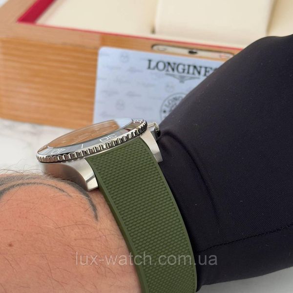 Наручний крутий годинник Longines Hydroconquest Automatic Silver-Green 1329 фото