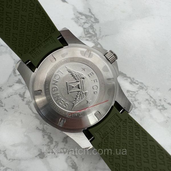Наручний крутий годинник Longines Hydroconquest Automatic Silver-Green 1329 фото