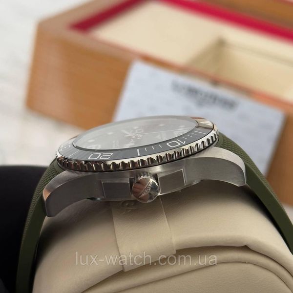 Наручний крутий годинник Longines Hydroconquest Automatic Silver-Green 1329 фото
