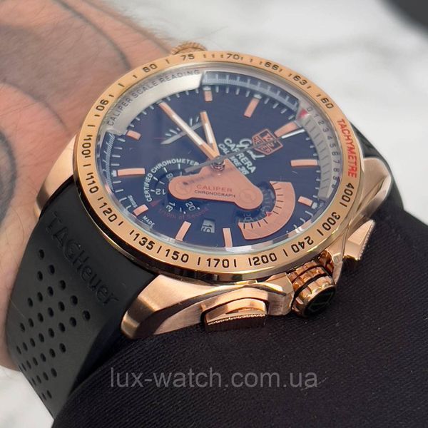 Годинник чоловічий Tag Heuer Grand Carrera Calibre 36 RS Gold-Black 1562 фото