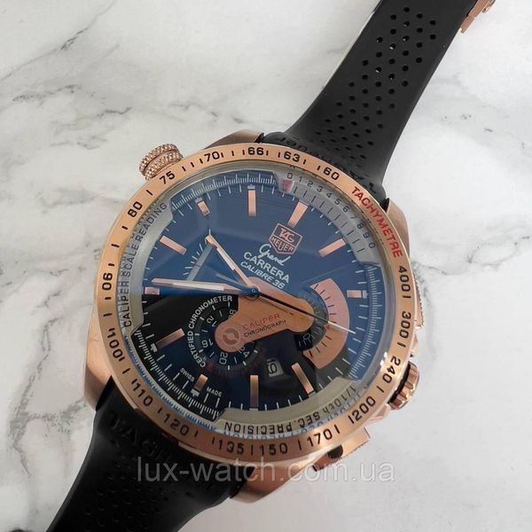 Годинник чоловічий Tag Heuer Grand Carrera Calibre 36 RS Gold-Black 1562 фото
