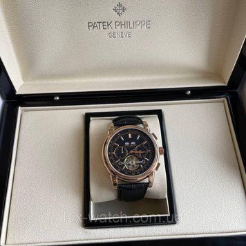 Годинник наручний/P/a/t/e/k/P/h/i/l/i/p/e/ Grand Complications Black-Gold-Black преміального ААА класу 1382 фото