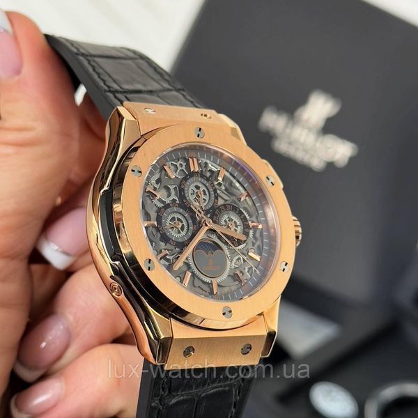 Модний наручний годинник Hublot Skeleton 1460 фото