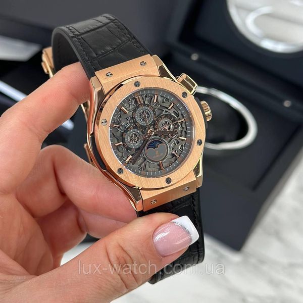 Модний наручний годинник Hublot Skeleton 1460 фото
