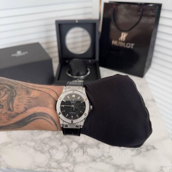 Годинник наручний Hublot Classic Fusion Diamond Automatic Silver-Black 1503 фото