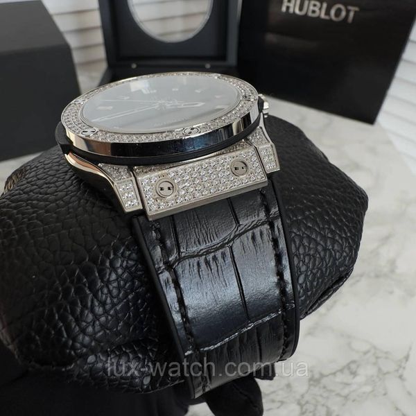 Годинник наручний Hublot Classic Fusion Diamond Automatic Silver-Black 1503 фото